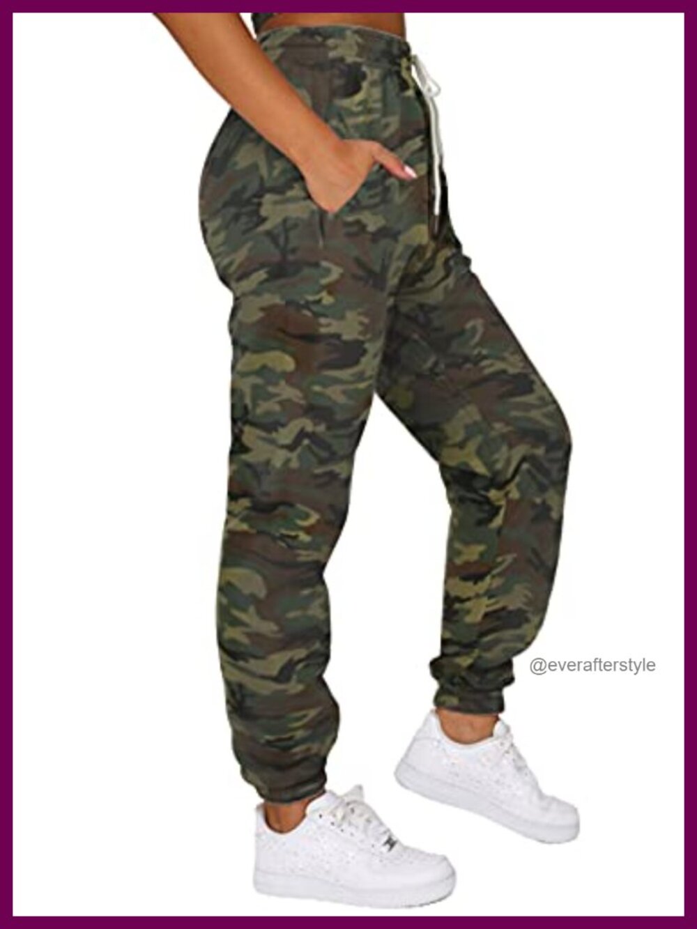 High Waist Baggy Joggers Women Elastic Waist Drawstring Sweatpants